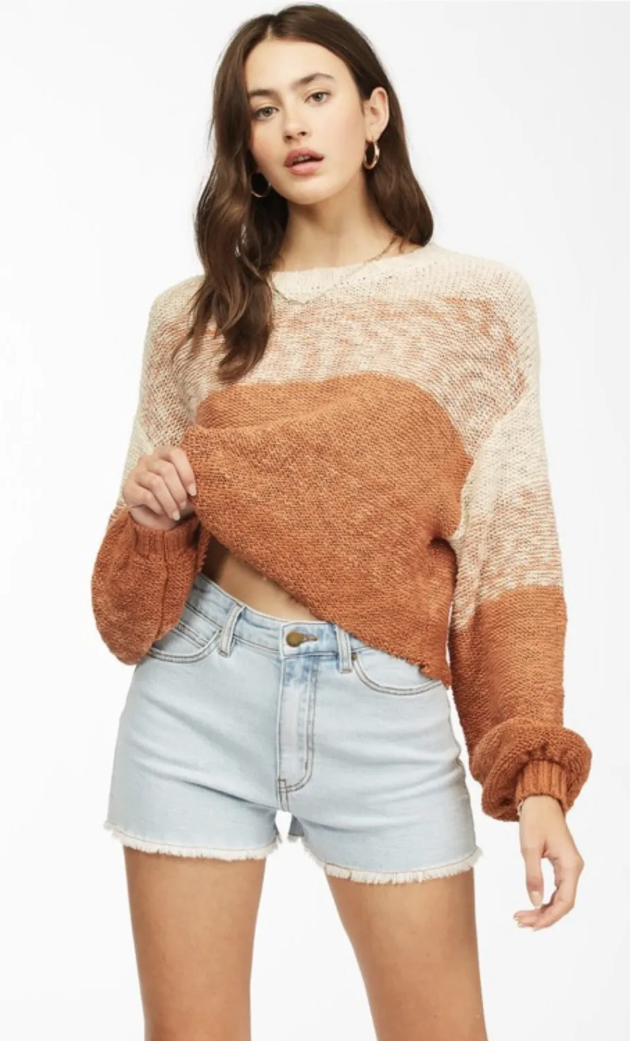 ABJSW00167 Blending In Cropped Sweater