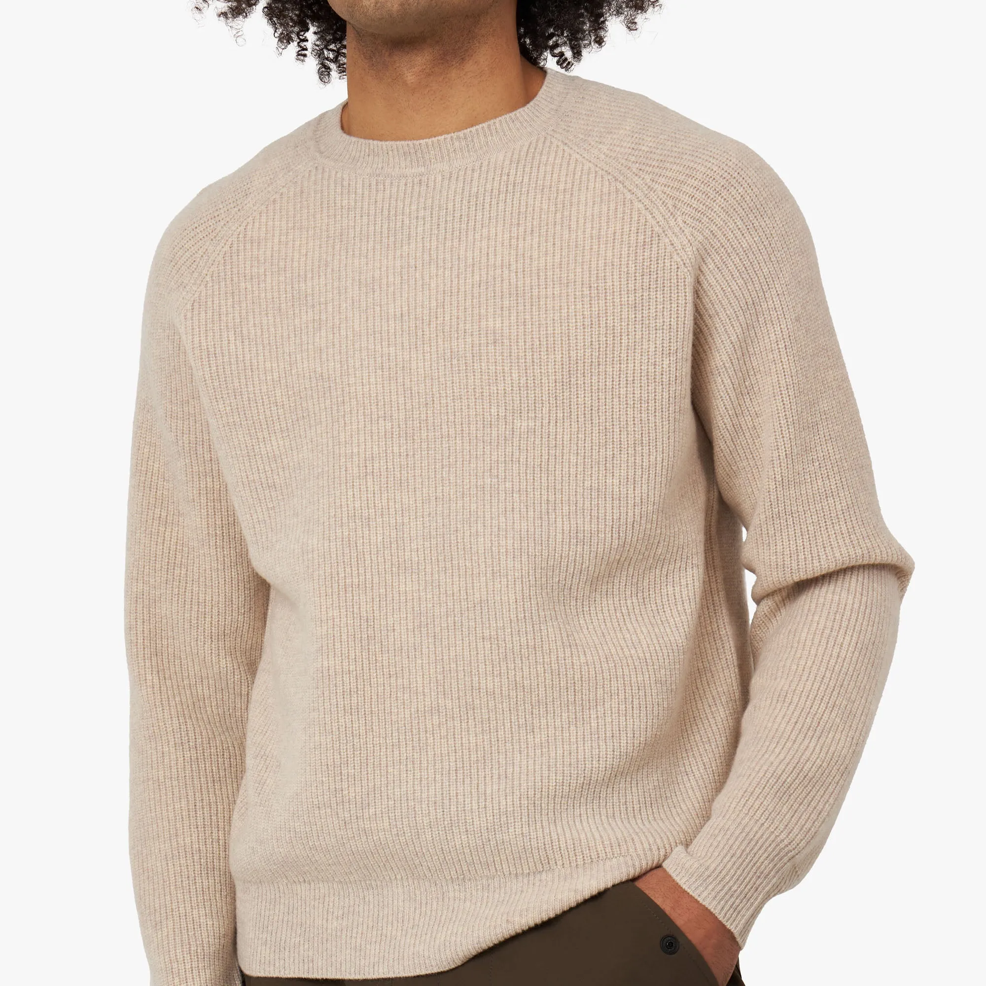 Adsum HCS Recycled Merino Raglan Sweater / Barley