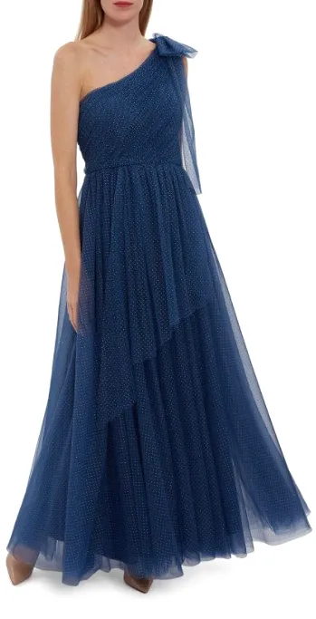 Akira Spot Tulle Maxi Dress