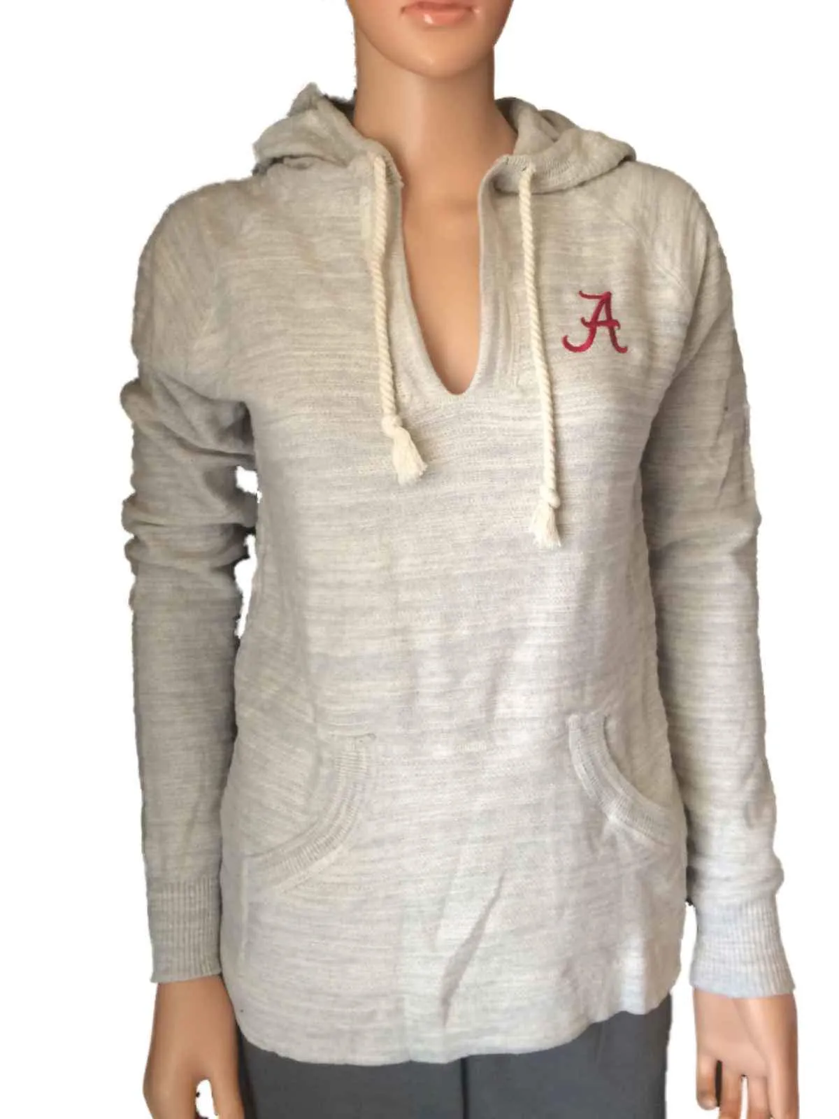 Alabama Crimson Tide Chiliwear Women's Heather Gray Hoodie Sweatshirt (M)