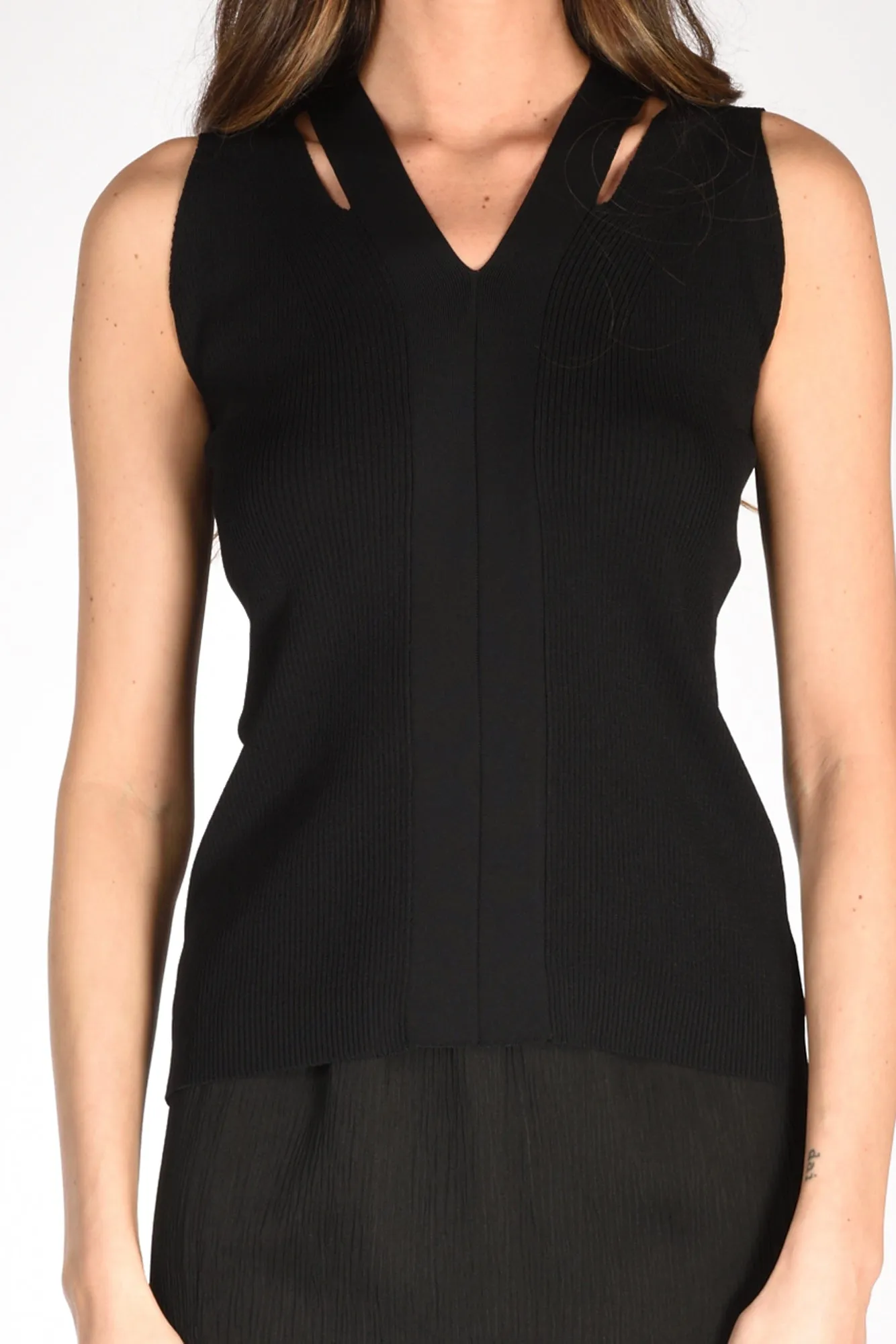 Anne Claire Maglia A V Nero Donna