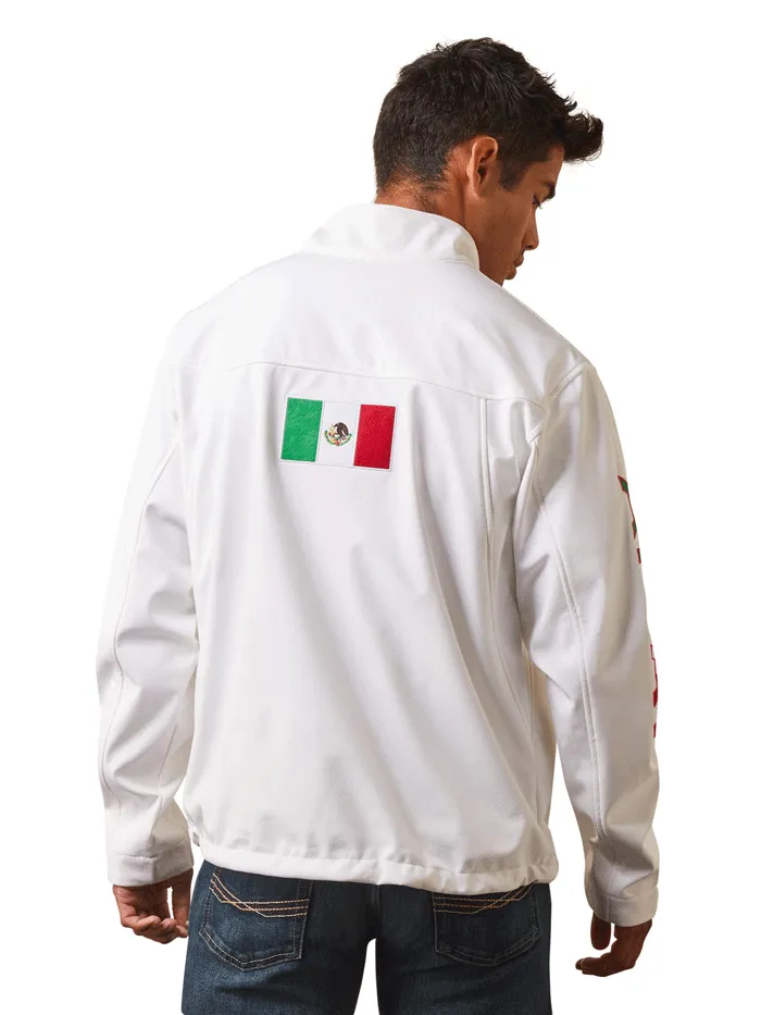 Ariat 10043549 Mens New Team Softshell MEXICO Jacket White