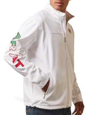 Ariat 10043549 Mens New Team Softshell MEXICO Jacket White