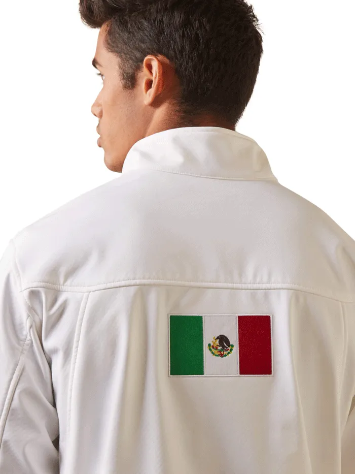 Ariat 10043549 Mens New Team Softshell MEXICO Jacket White