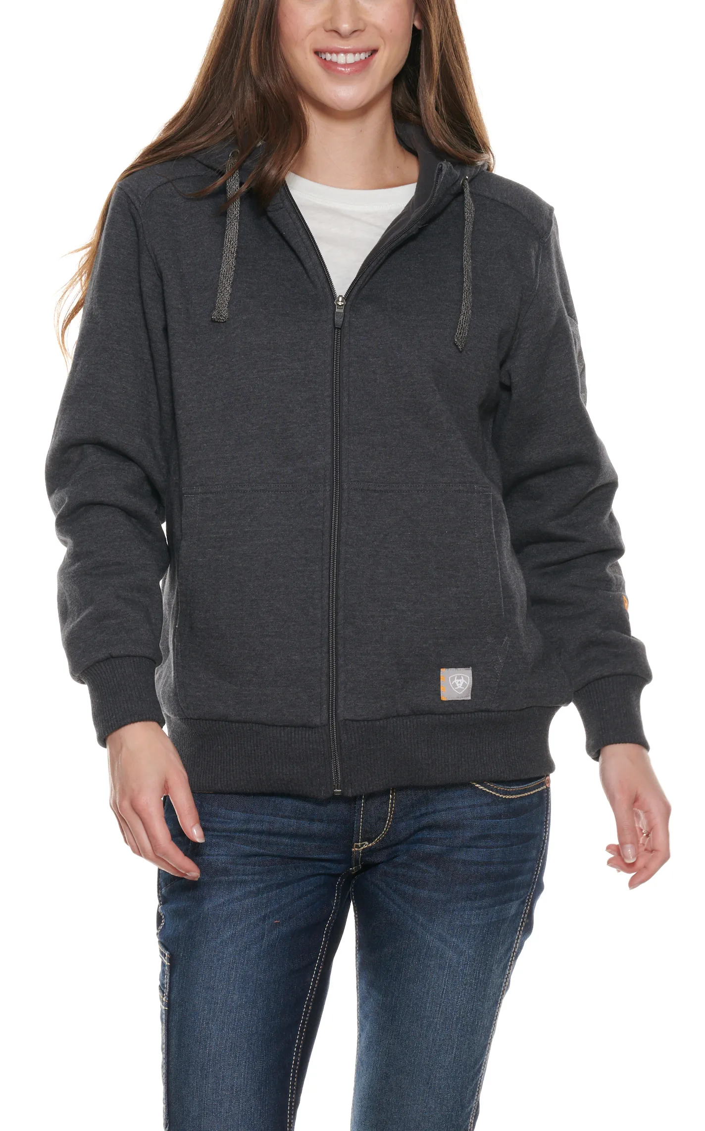 Ariat Women's Rebar Charcoal Heather All Weather Long Sleeve Hooded Work Jacket - Plus Sizes