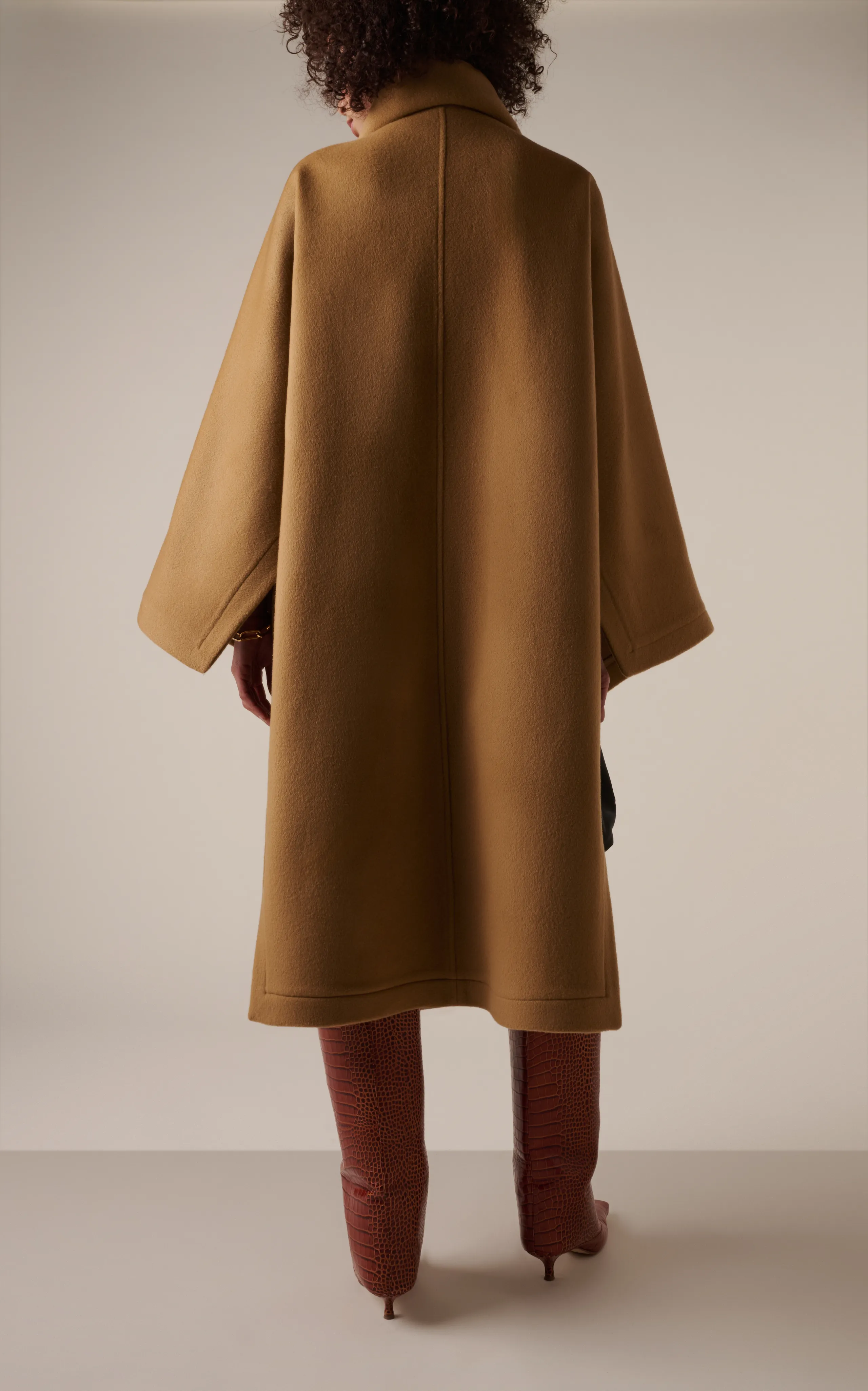 A.W.A.K.E. MODE Oversized Wool Poncho Coat