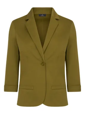 Blazer con manica 3/4 in Satin Power - Green Moss