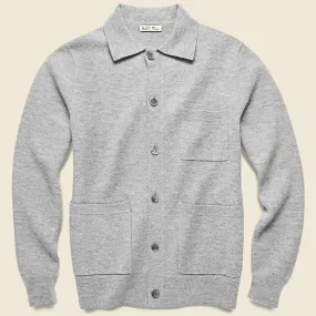 Boiled Wool Work Jacket - Light Grey