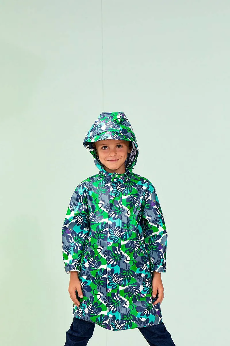 Boys' Green Waxed Coat