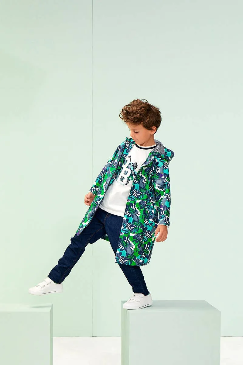 Boys' Green Waxed Coat