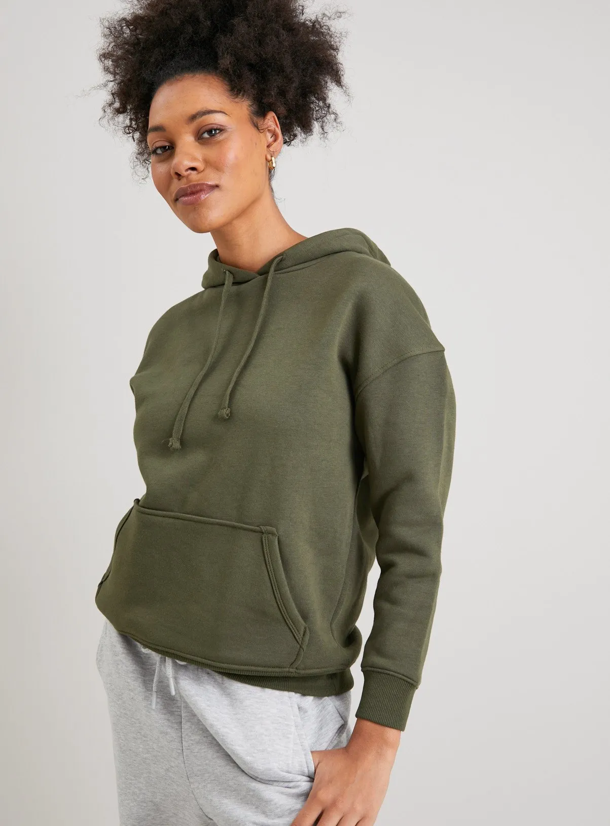 Buy Khaki Overhead Hoodie - S | Hoodies and sweatshirts | Tu