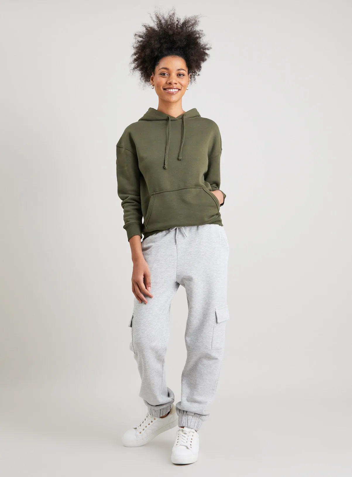 Buy Khaki Overhead Hoodie - S | Hoodies and sweatshirts | Tu