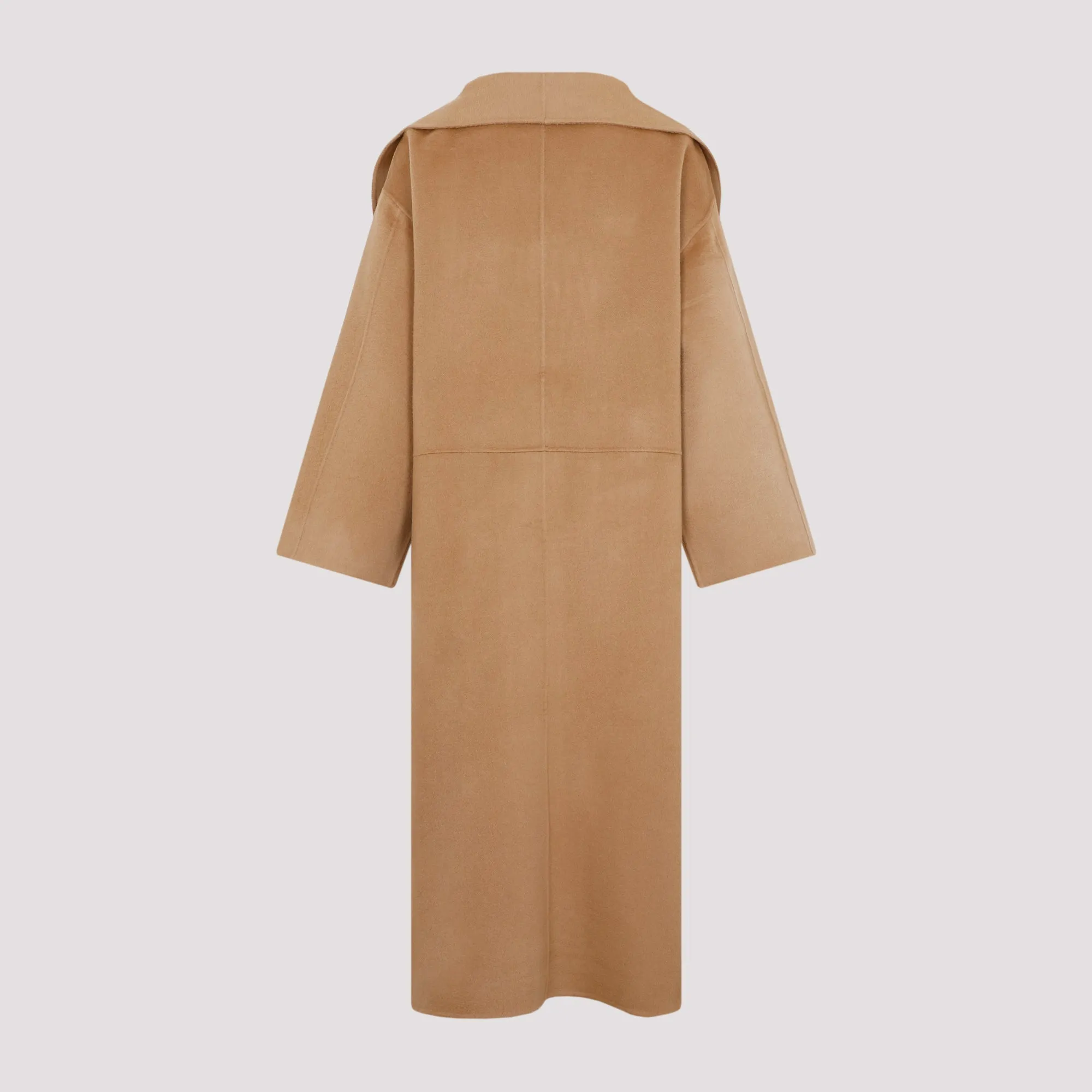 Camel cashmere and wool blend signature coat