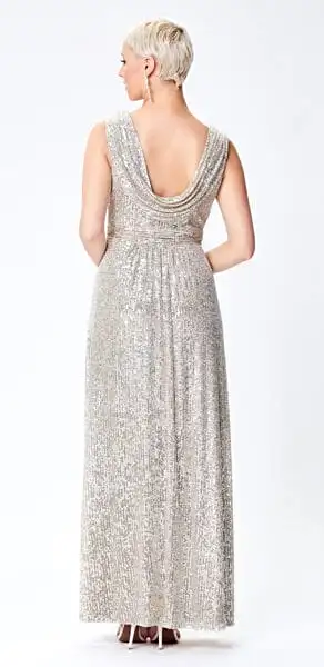 Cardi Silver Maxi Dress