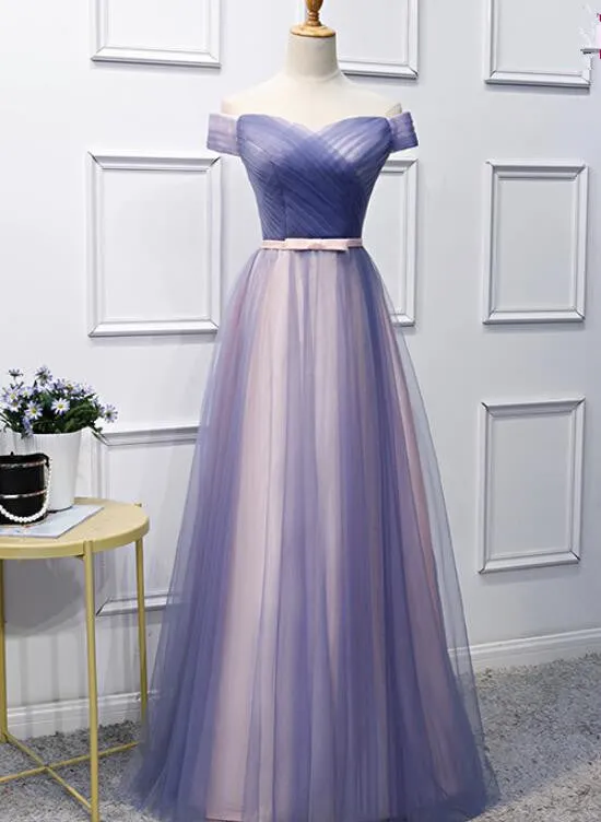 Charming Off Shoulder Sweetheart Floor Length Formal Dress, Cute Long Party Dress