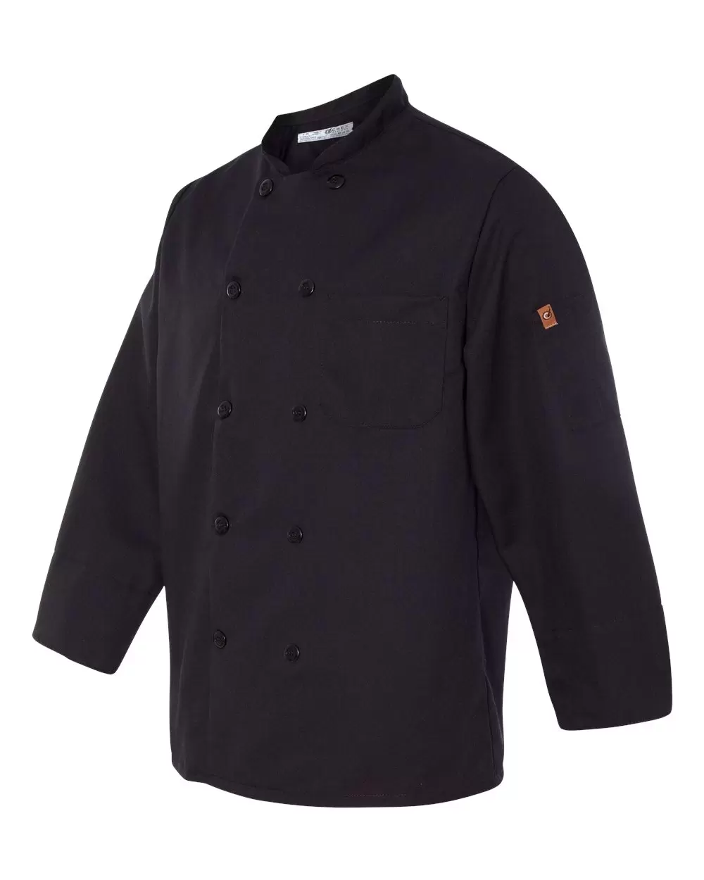 Chef Designs 0425 Ten Pearl Button Black Chef Coat SKU: 0425