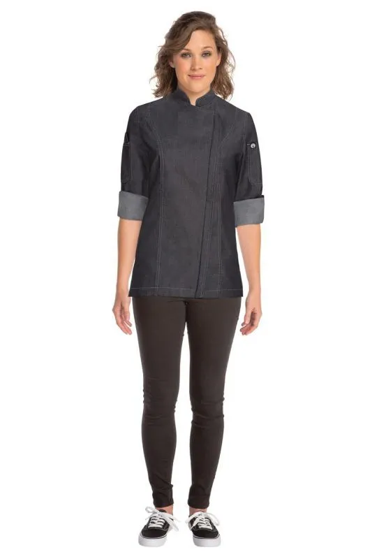 Chef Works Womens Roll Sleeve Gramercy Chef Jacket