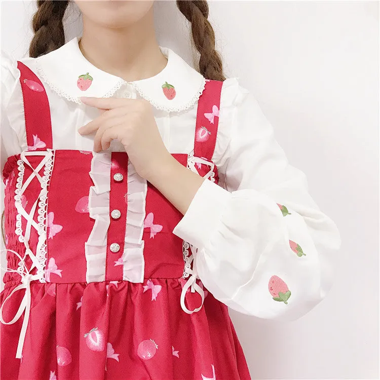 CUTE STRAWBERRY BLOUSE BY22524