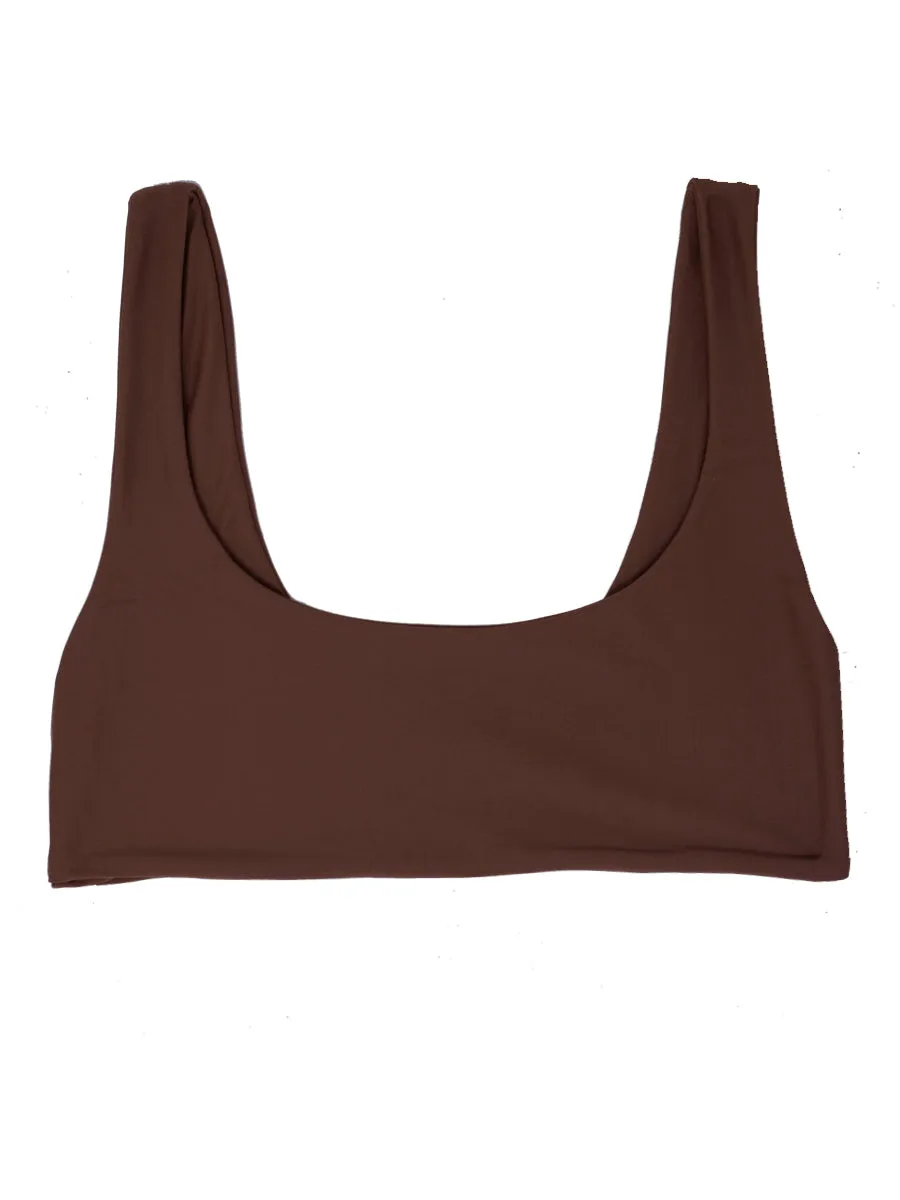 DARA Scoop Neck Bikini - Chocolate