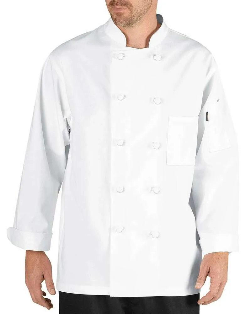 Dickies DC121 Long-Sleeve Knot Button Chef Coat