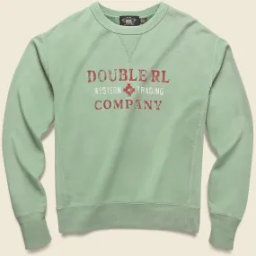 Double V Graphic Sweatshirt - Faded Green