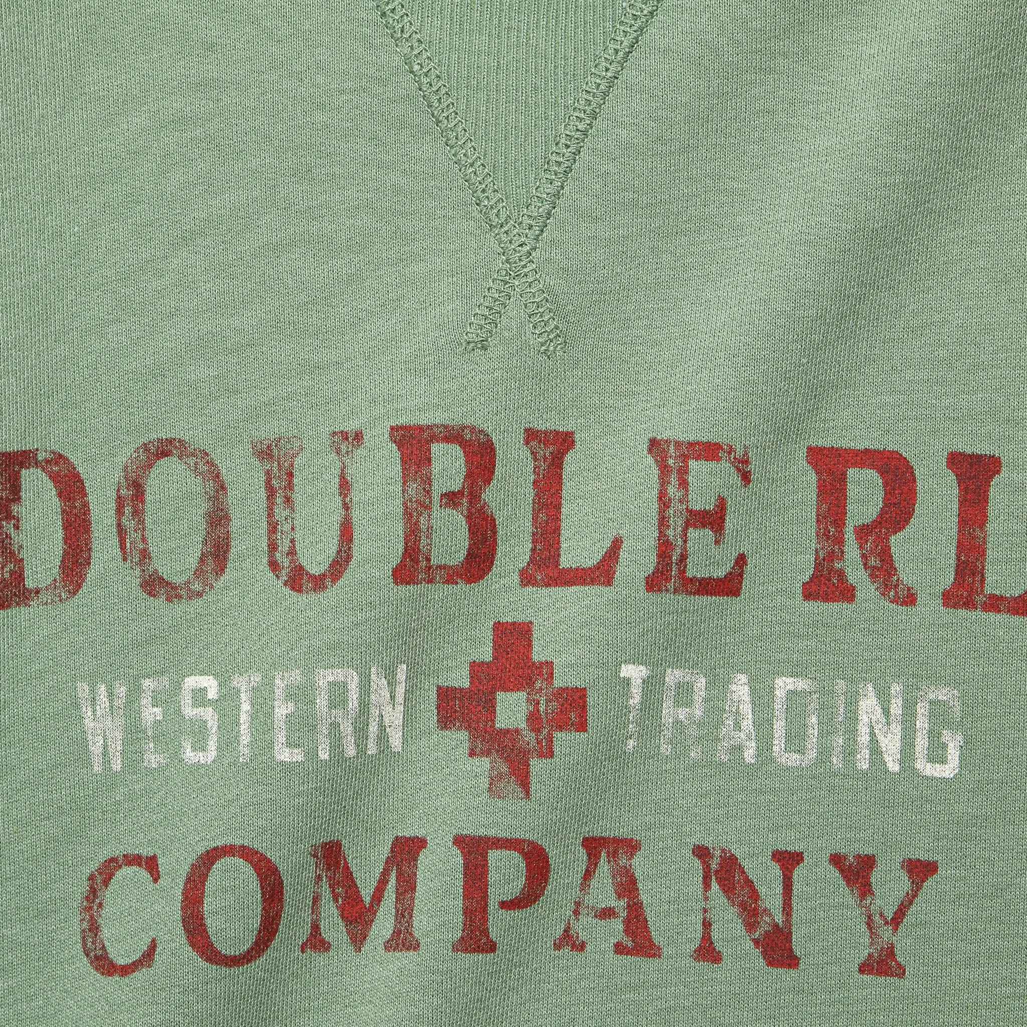 Double V Graphic Sweatshirt - Faded Green