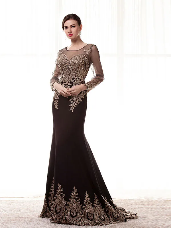 Elegant Black Mother of the Bride Dress EN126