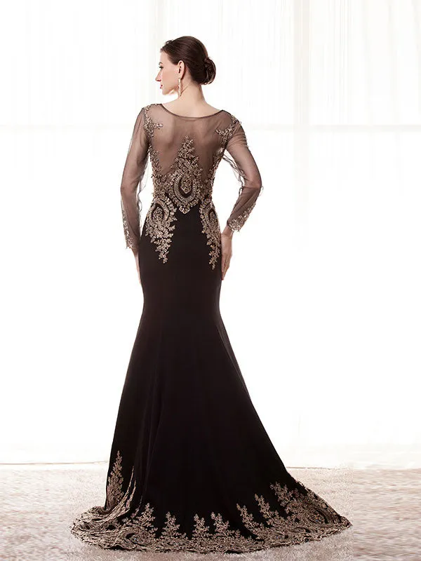 Elegant Black Mother of the Bride Dress EN126