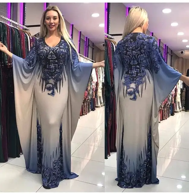 Fashion Long Ruffle Sleeve Maxi Dress Women 2020 Autumn African Clothing Loose Leopard Print