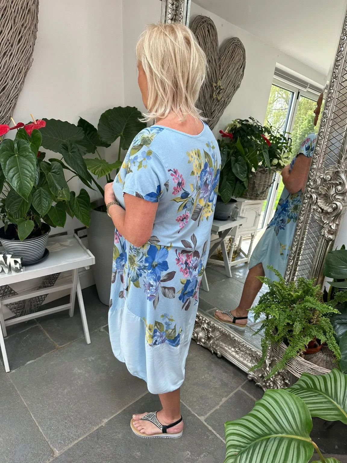 Flower Scoop Neck Dress Kiki