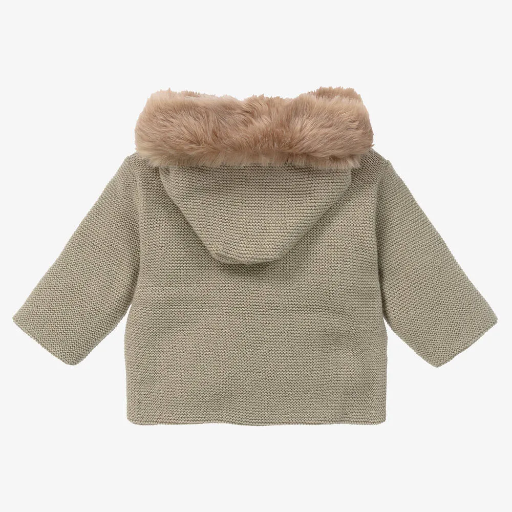 Green Knitted Pram Coat