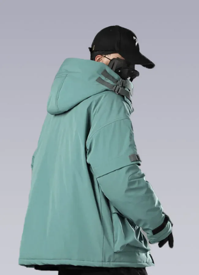 green techwear jacket