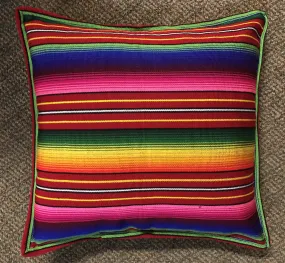 Guatemalan handwoven cotton pillow covers, serape look, for 18” x 18” insert, not included.