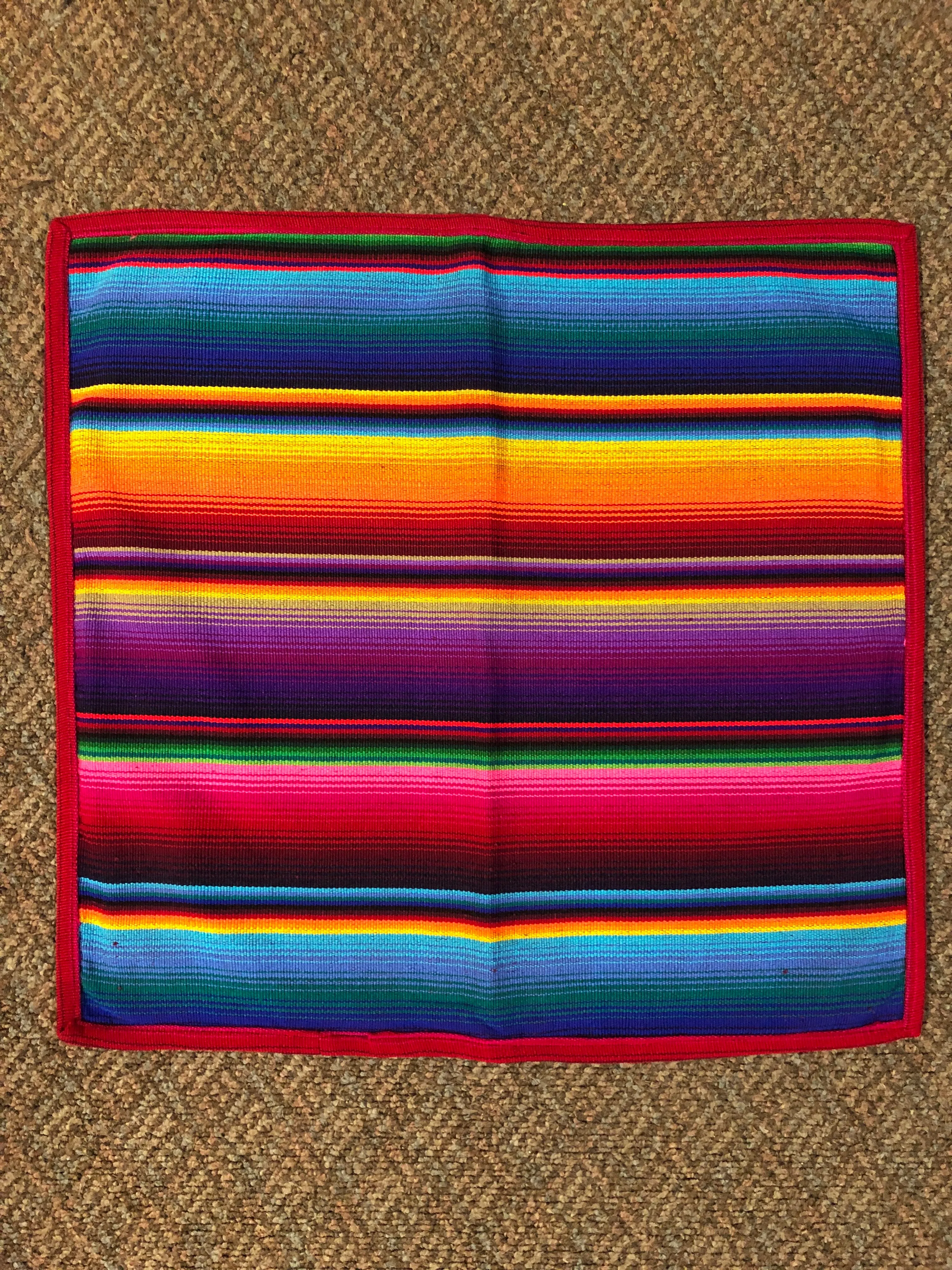 Guatemalan handwoven cotton pillow covers, serape look, for 18” x 18” insert, not included.