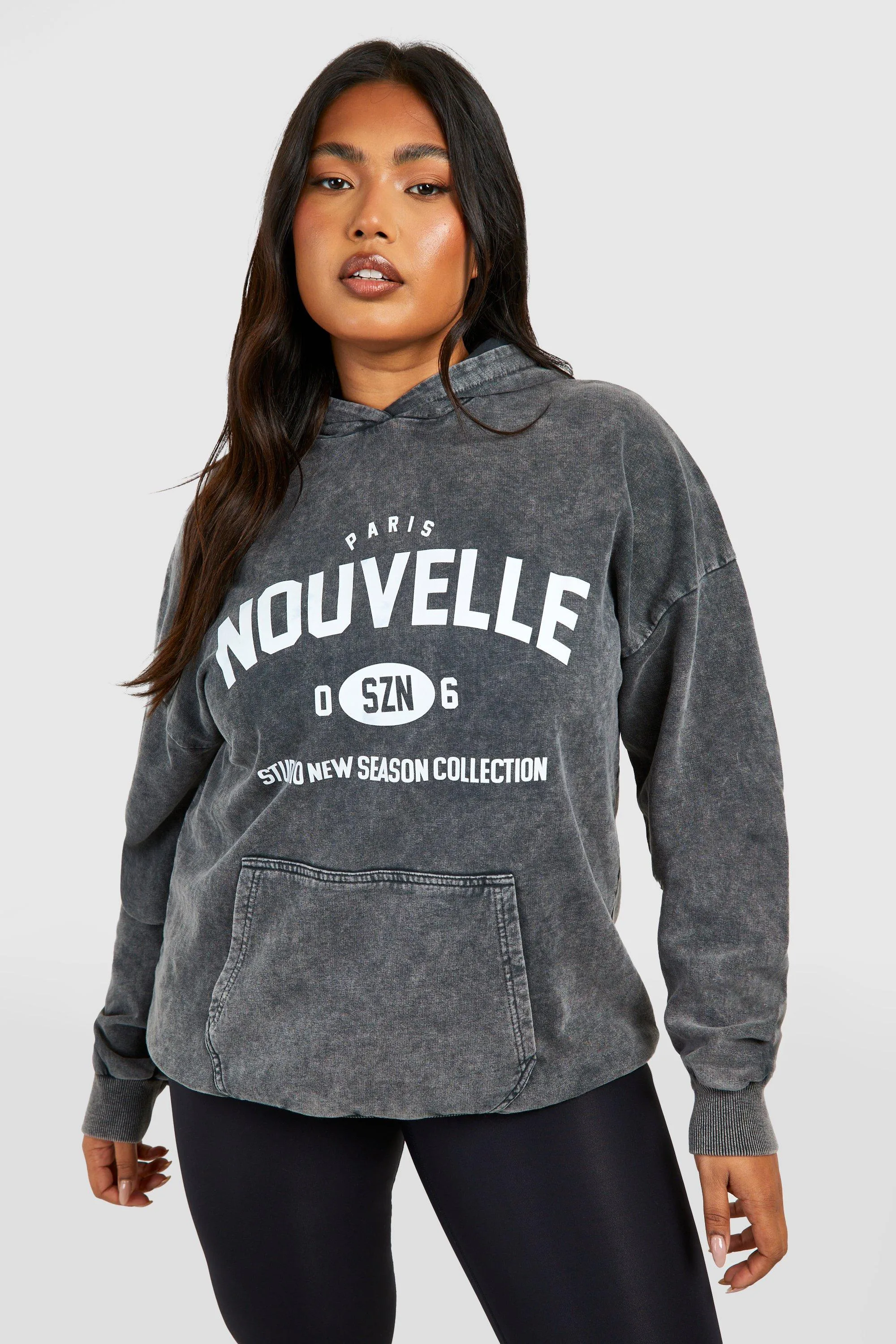 Hoodies & Sweatshirts | Plus Szn Washed Oversized Hoodie | boohoo