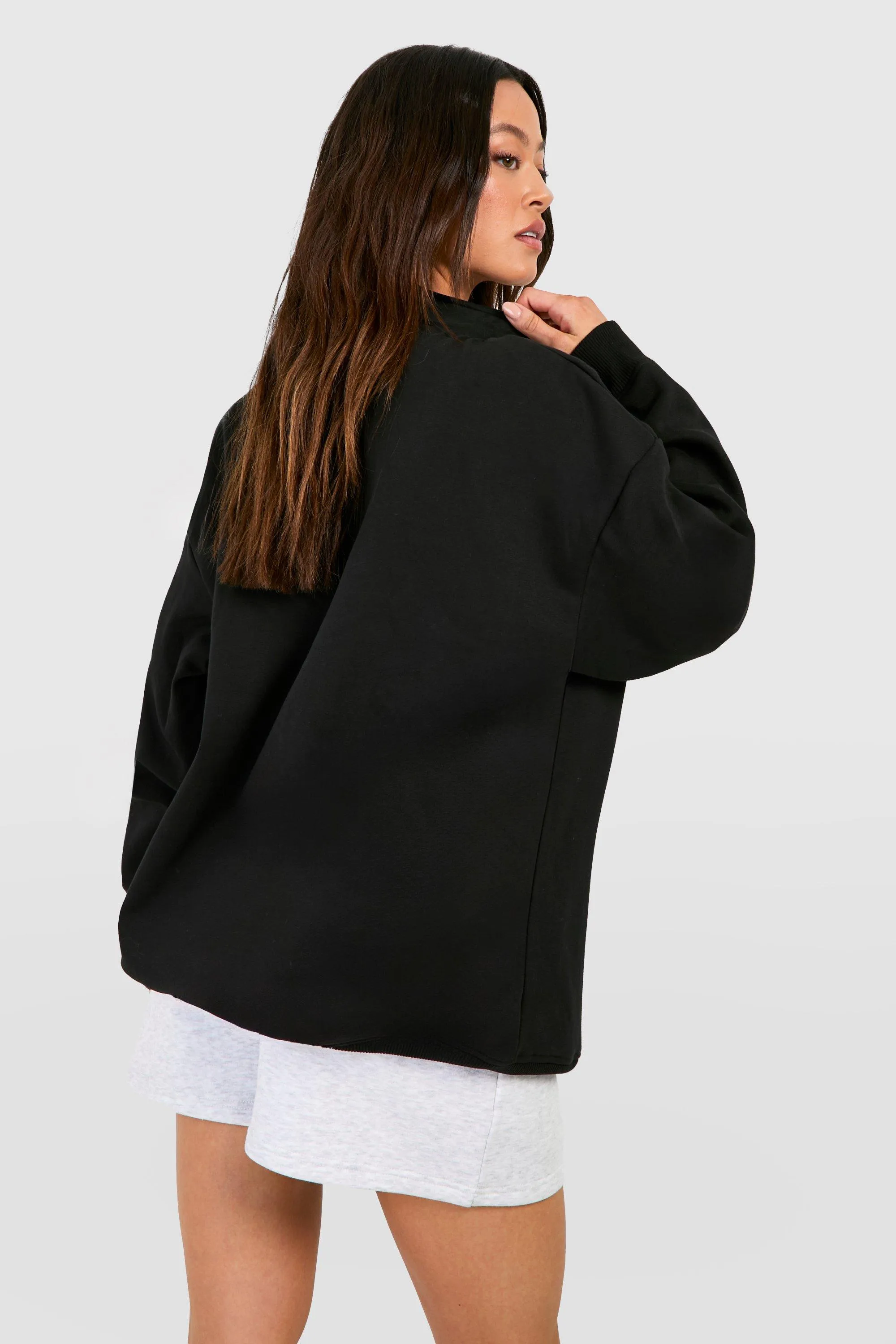 Hoodies & Sweatshirts | Tall  Basic Oversized Half Zip Sweatshirt | boohoo