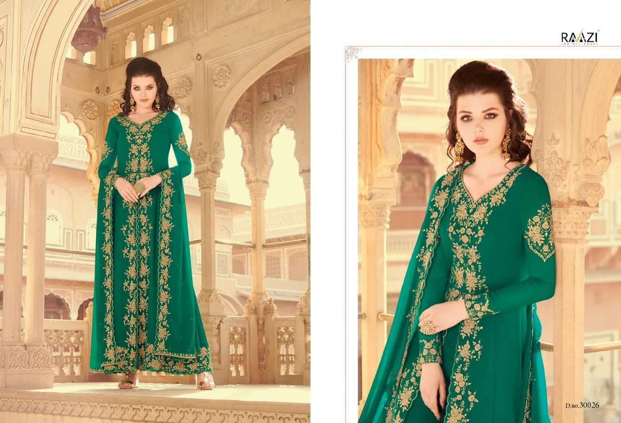 HOUSE OF RAAZI ZARKAN FESTIVE WEAR EMBROIDERED DRESS MATERIAL