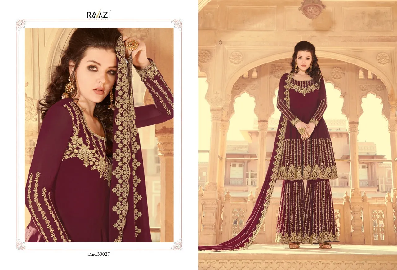 HOUSE OF RAAZI ZARKAN FESTIVE WEAR EMBROIDERED DRESS MATERIAL