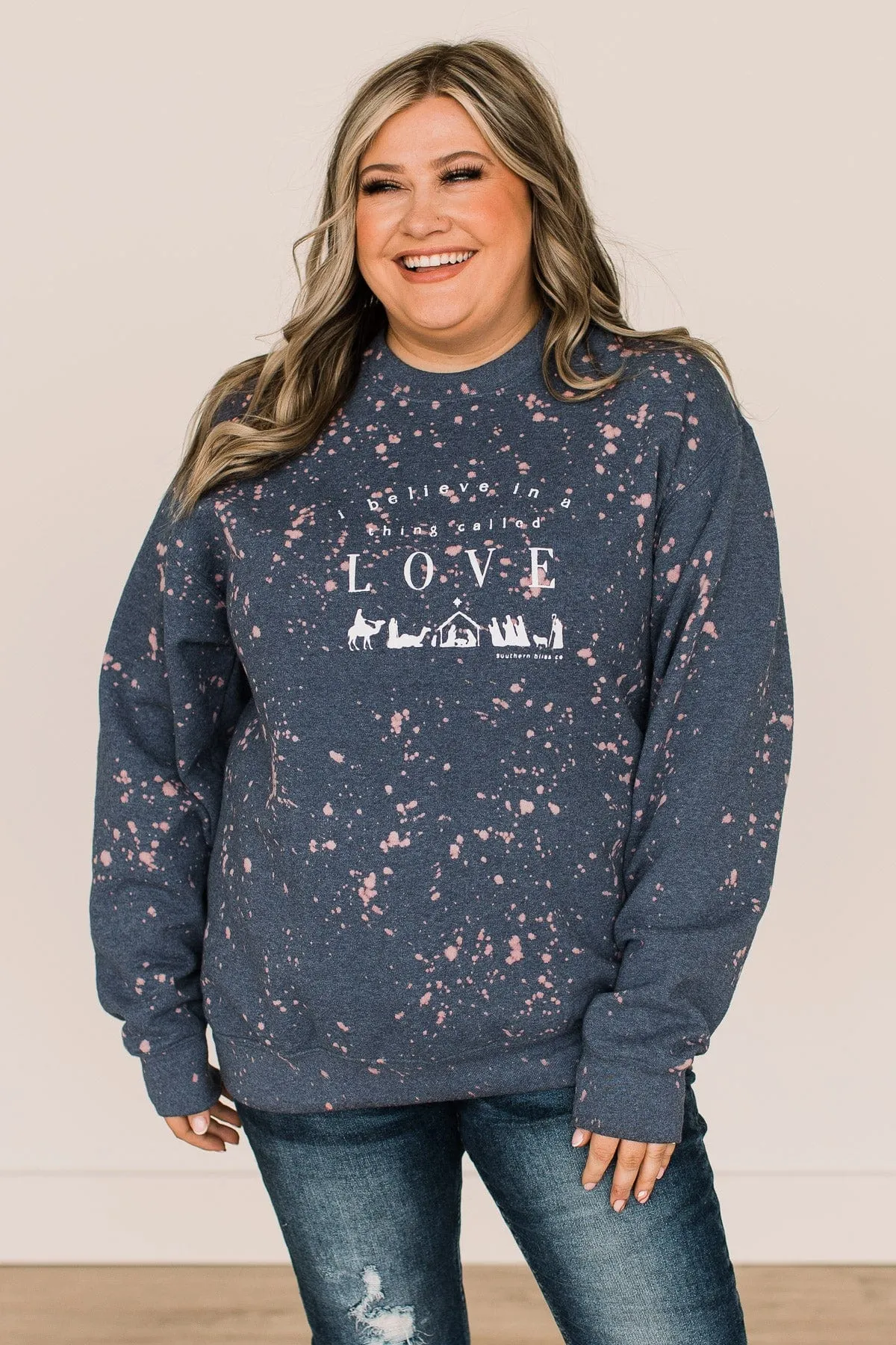 I Believe In A Thing Called Love Crew Neck- Charcoal