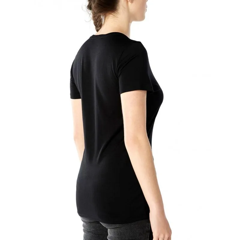 icebreaker  Tech Lite Short Sleeve Scoop Single Line Camp - Maglia merino - Donna