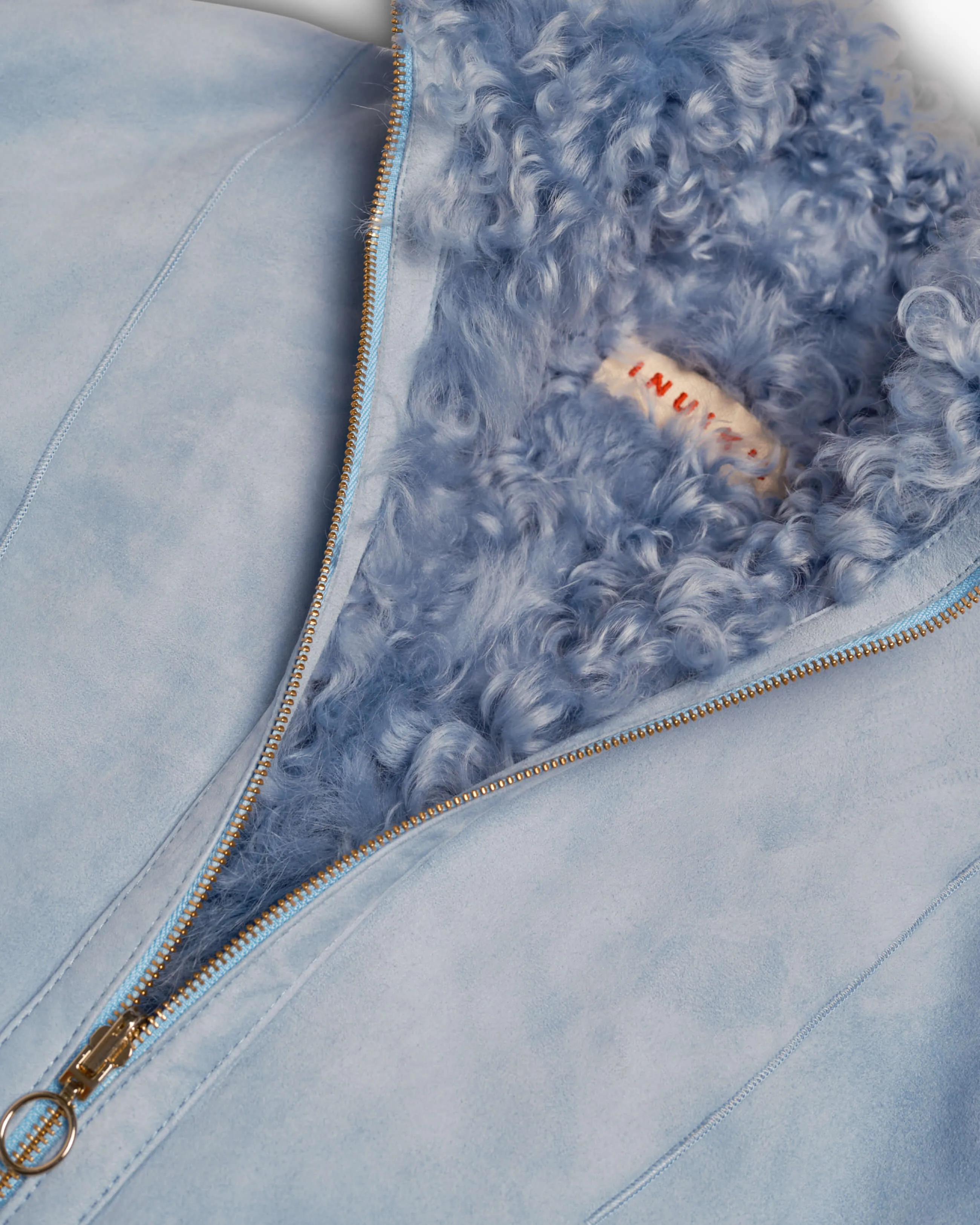  INUIKII Shearling Coat Blue 