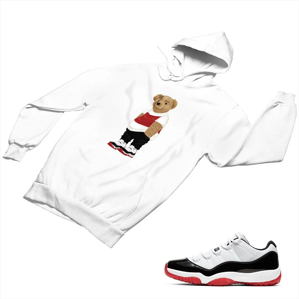 Jordan 11 White Bred Matching Custom Designed Hoodies JD 11-5-7-26