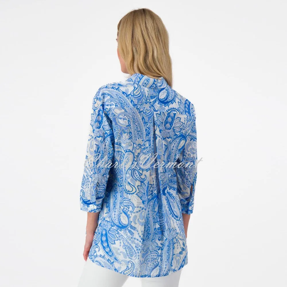 Just White Paisley Blouse - Style J2814