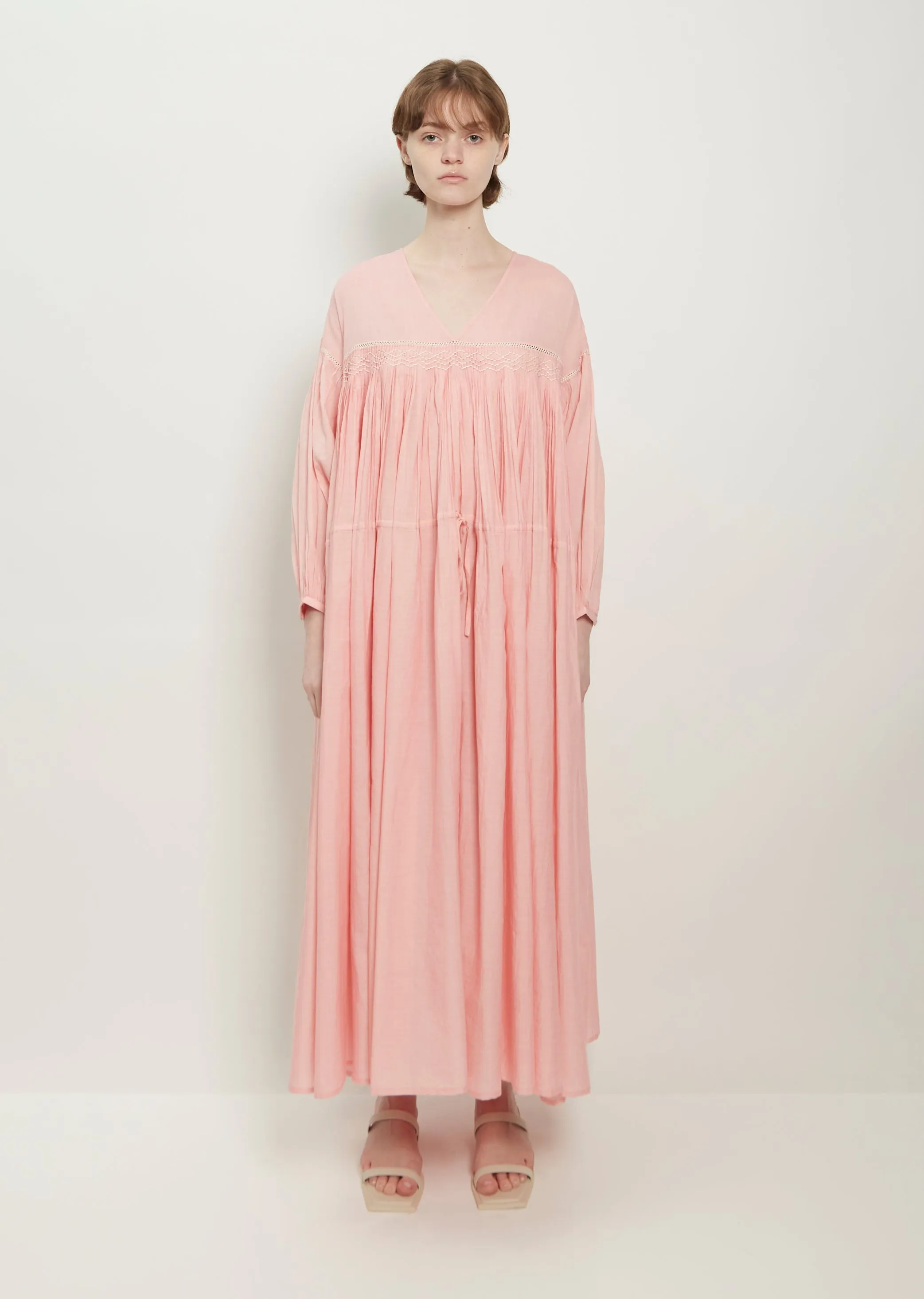 Kaila Handwoven Cotton Voile Poet Maxi Dress