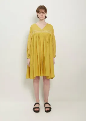 Kaila Handwoven Cotton Voile Poet Mini Dress