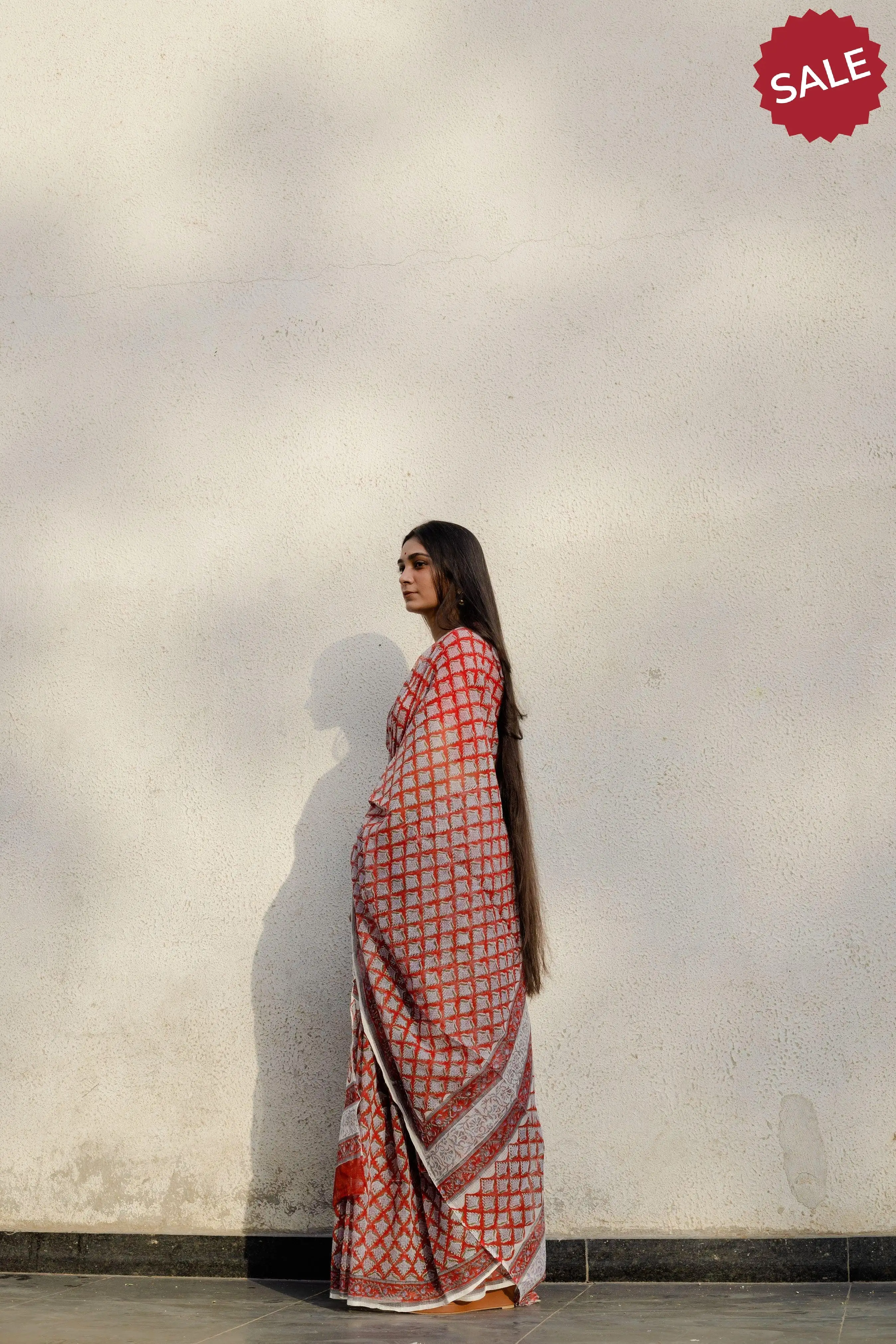 Kaisori Bagh Palaash Kota blockprinted saree