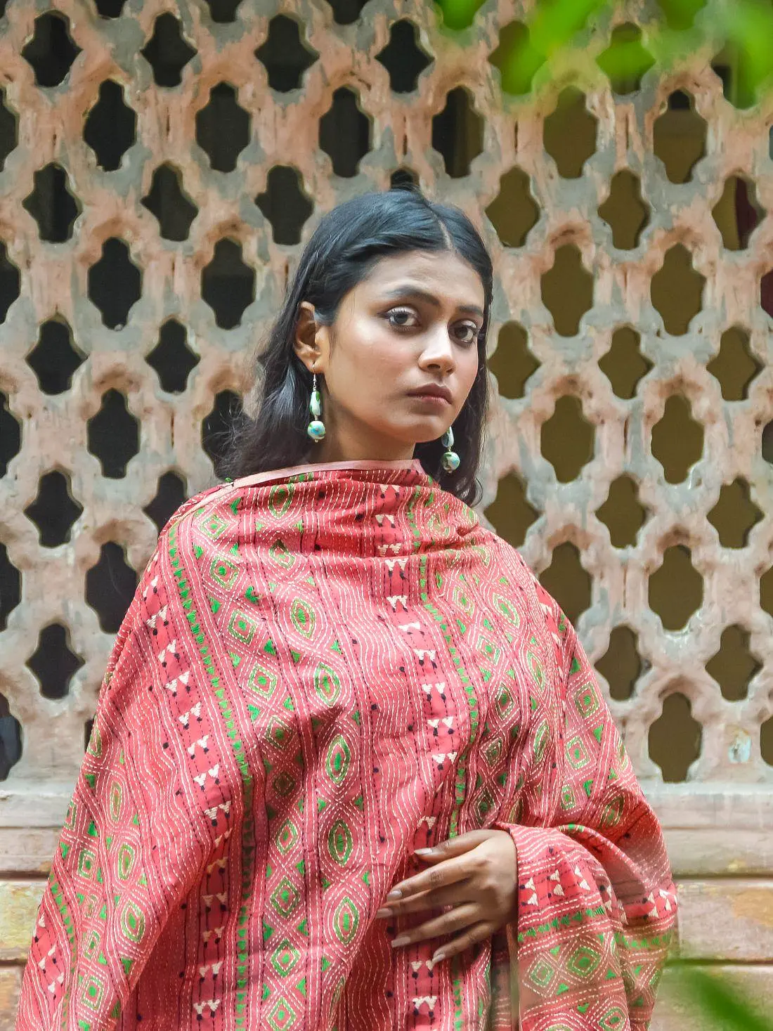 Kaisori Maheswari Kantha dupatta - Ruposhi