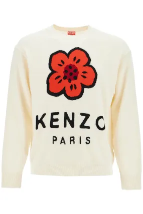 Kenzo Boke Flower Wool Sweater   White