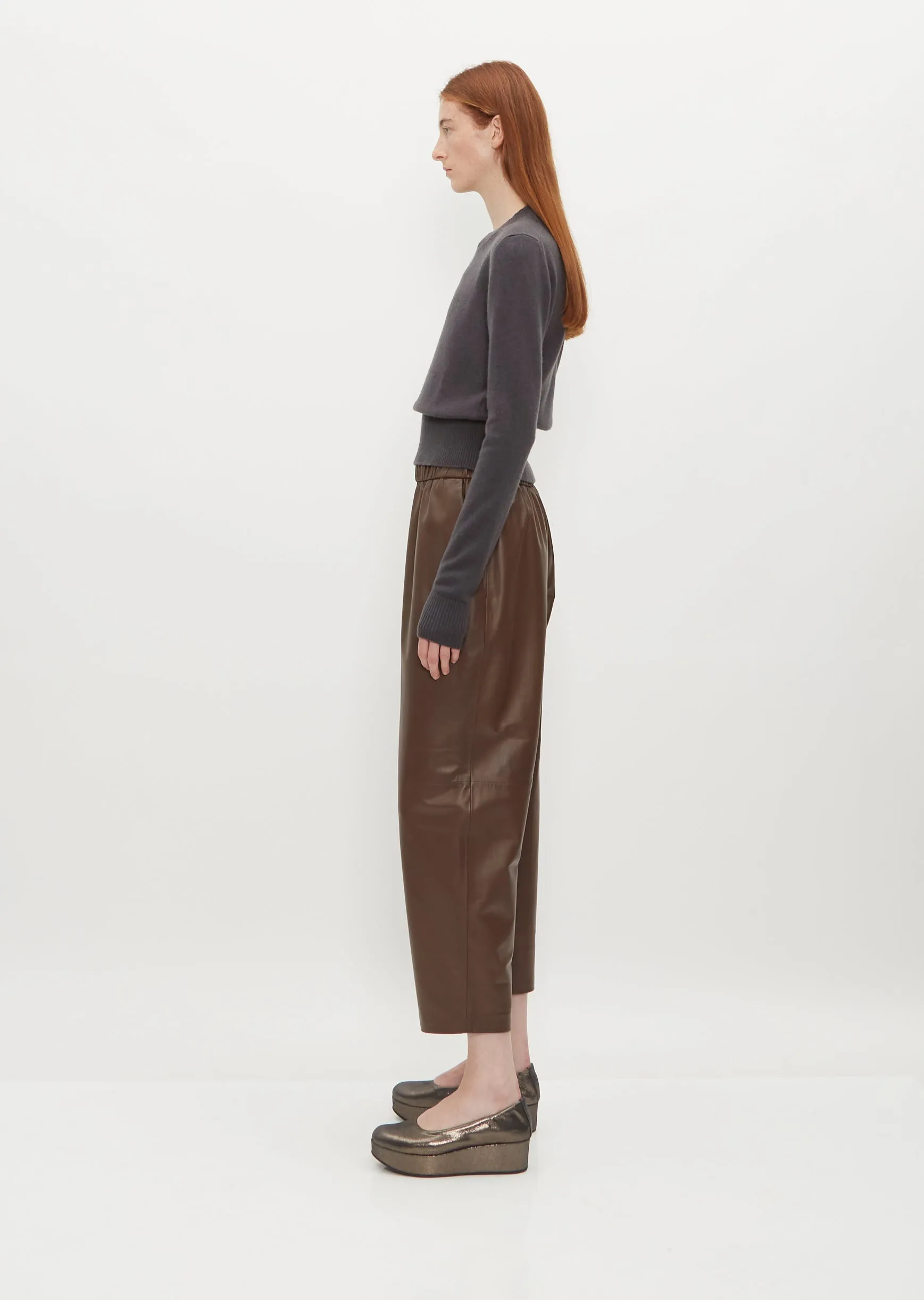 Leather Carrot Pants