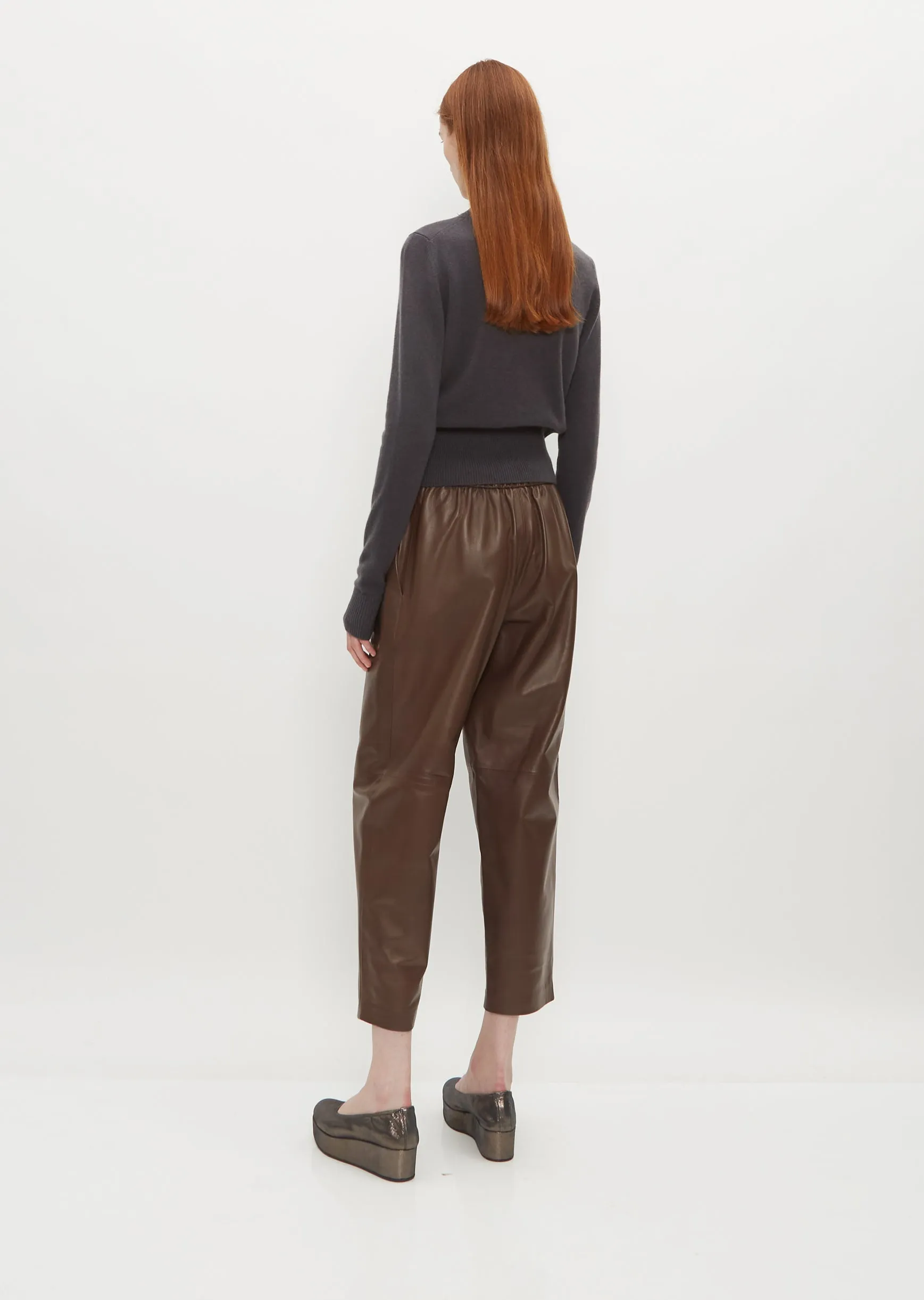 Leather Carrot Pants